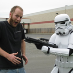 Joe being attacked by a storm trooper